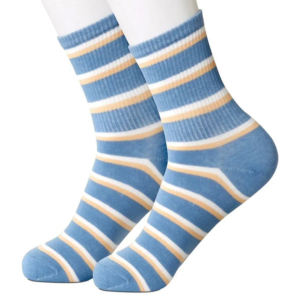 Dusky Blue Stripe Women's Socks