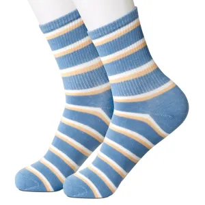 Dusky Blue Stripe Women's Socks