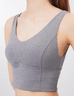 easyoga LA-VEDA Burdenless Cropped Tank - M29 M-Mid Gray