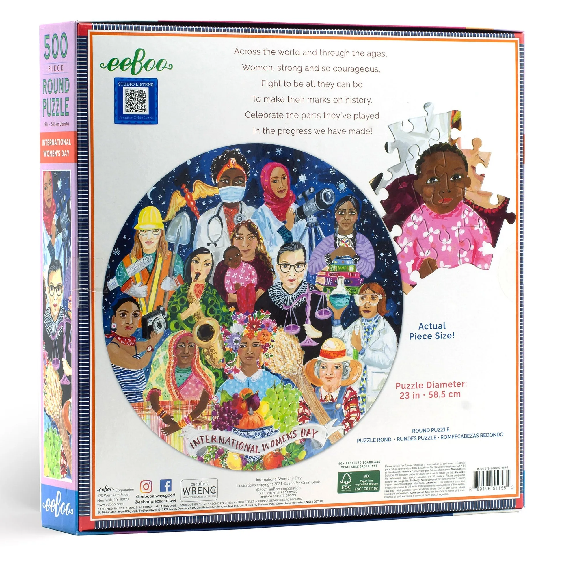 eeBoo International Women's Day 500pc