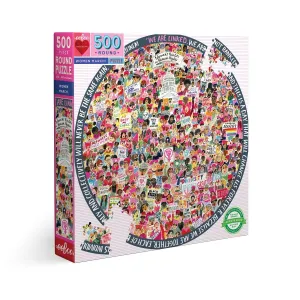 Eeboo - Women March In 500 Piece Round Puzzle