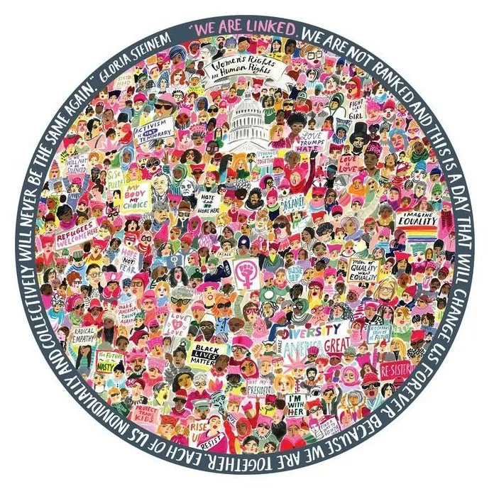 Eeboo - Women March In 500 Piece Round Puzzle