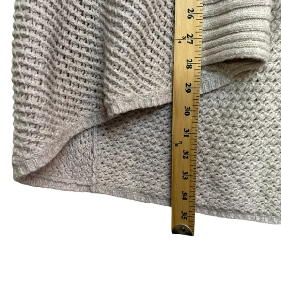 Eileen Fisher Cardigan Womens L Open Weave Shawl Collar Stretch Lagenlook Boho