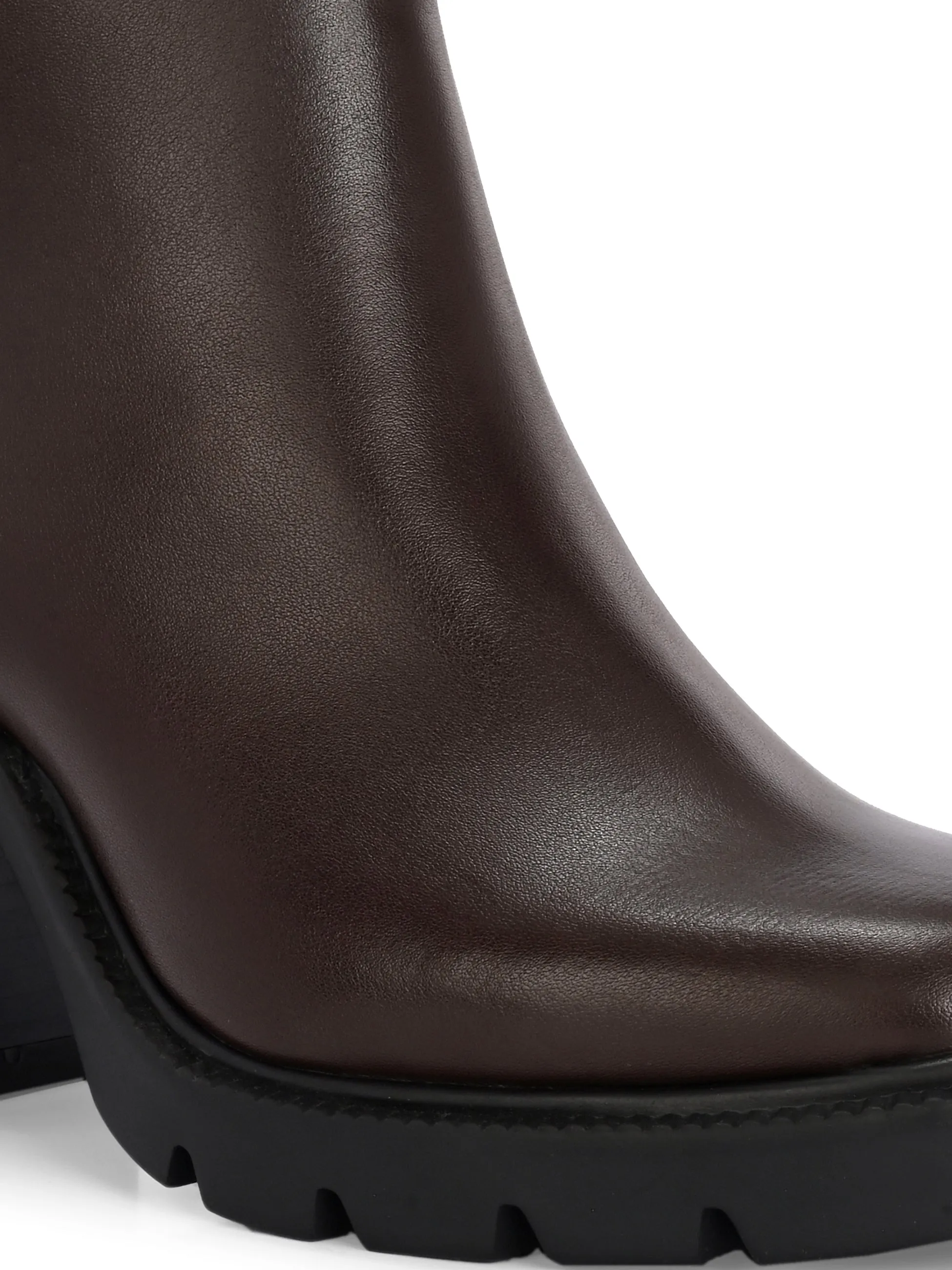 EL PASO Women Faux Leather Casual Chelsea Boots