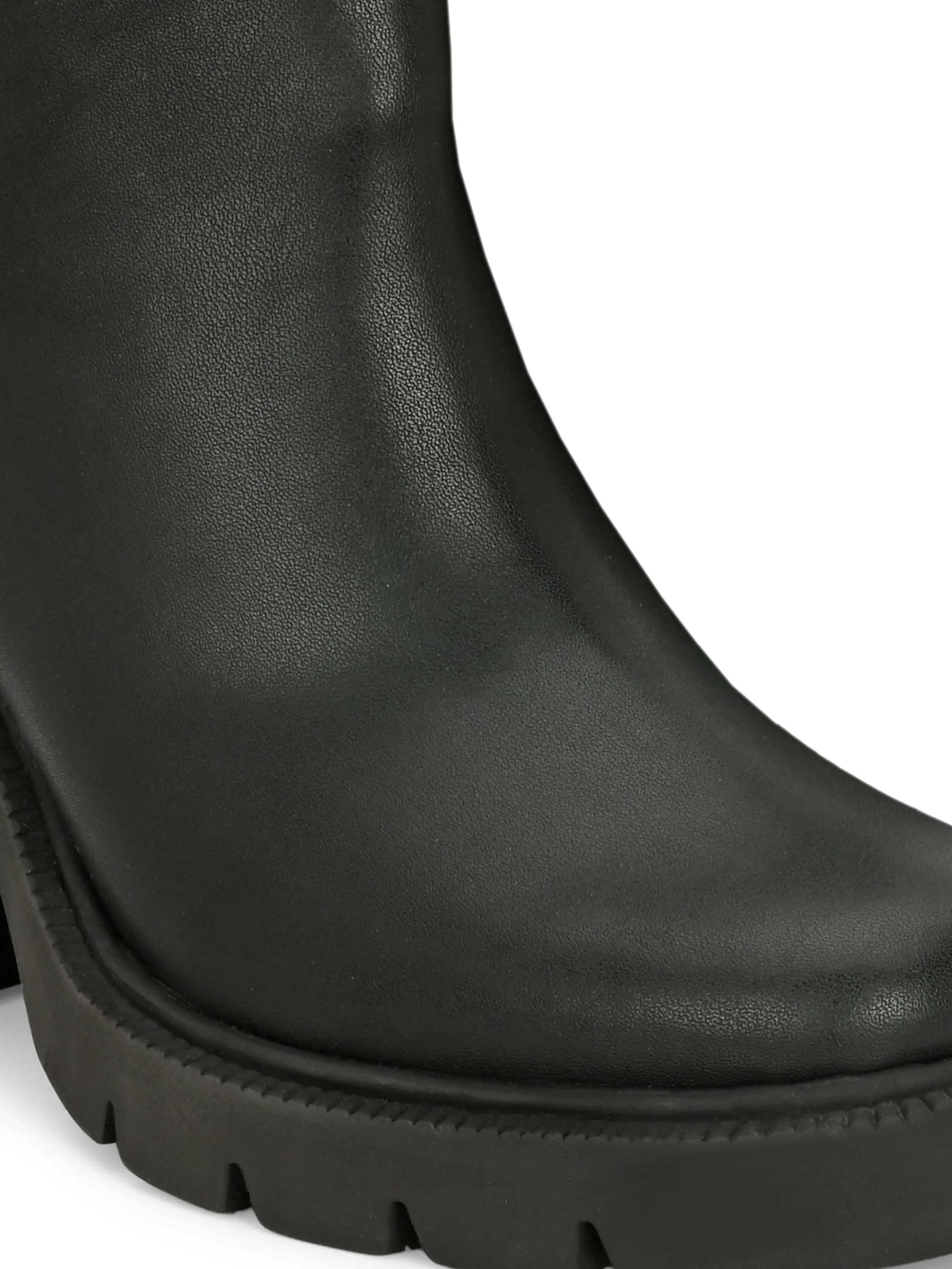 EL PASO Women Faux Leather Casual Chelsea Boots