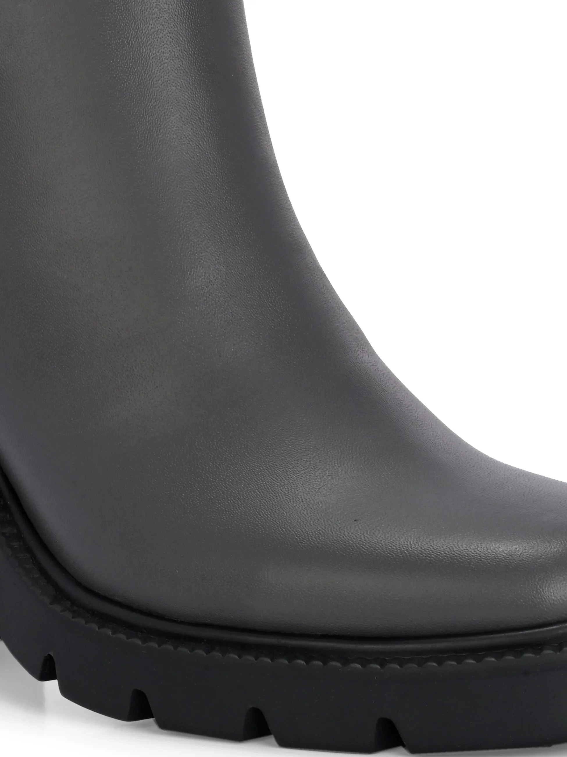 EL PASO Women Faux Leather Casual Chelsea Boots