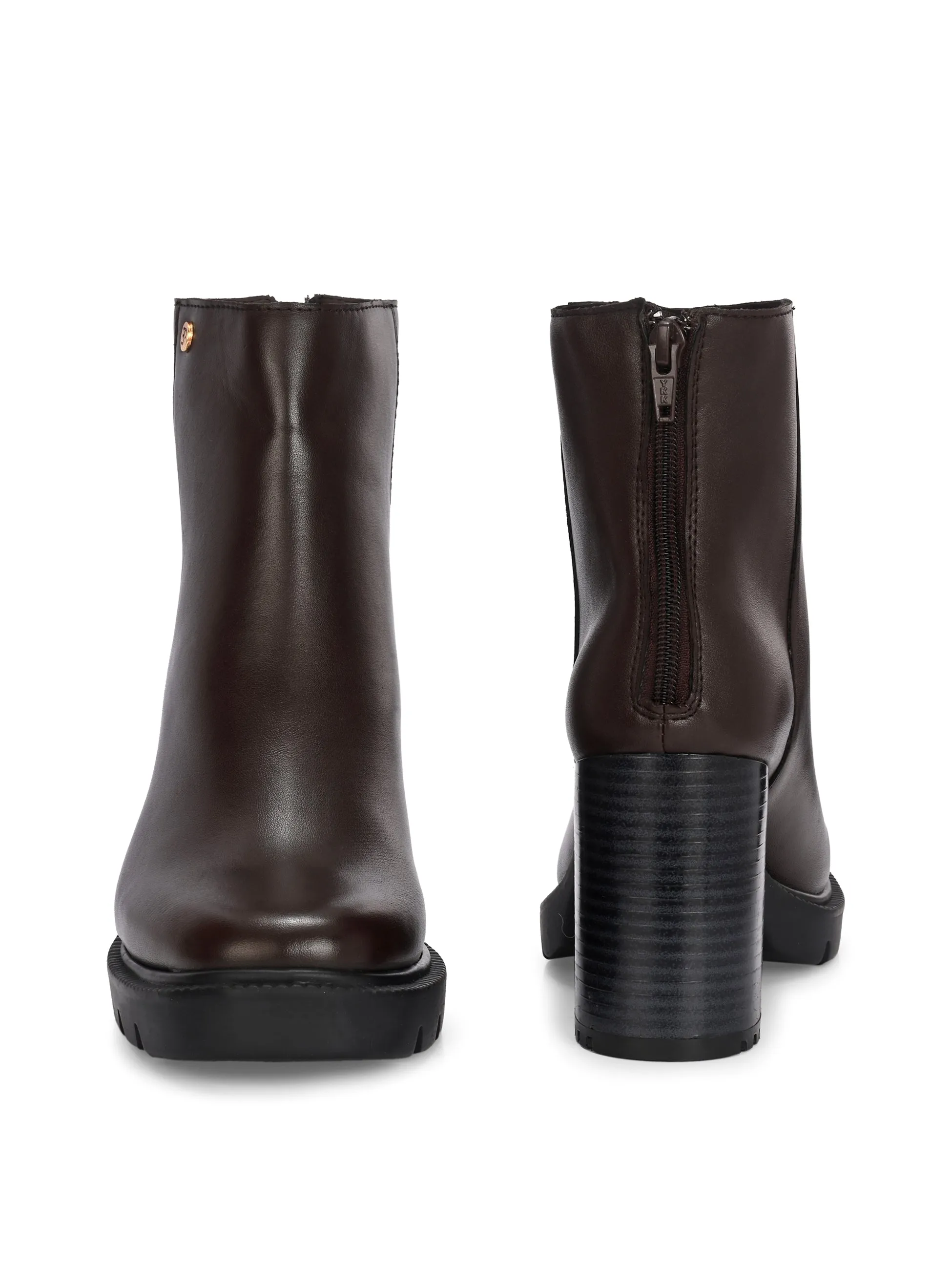 EL PASO Women Faux Leather Casual Chelsea Boots