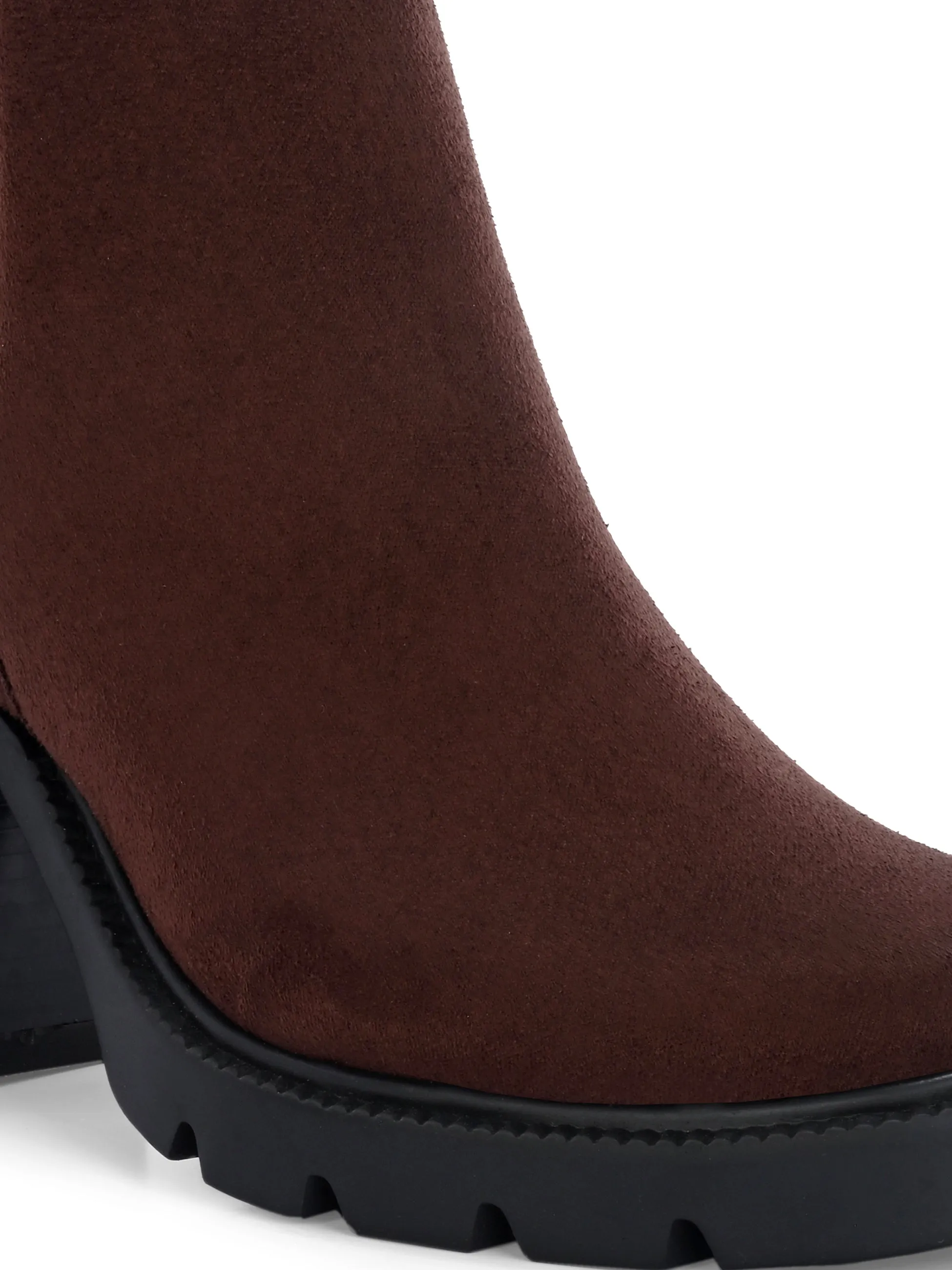 EL PASO Women Faux Leather Casual Chelsea Boots