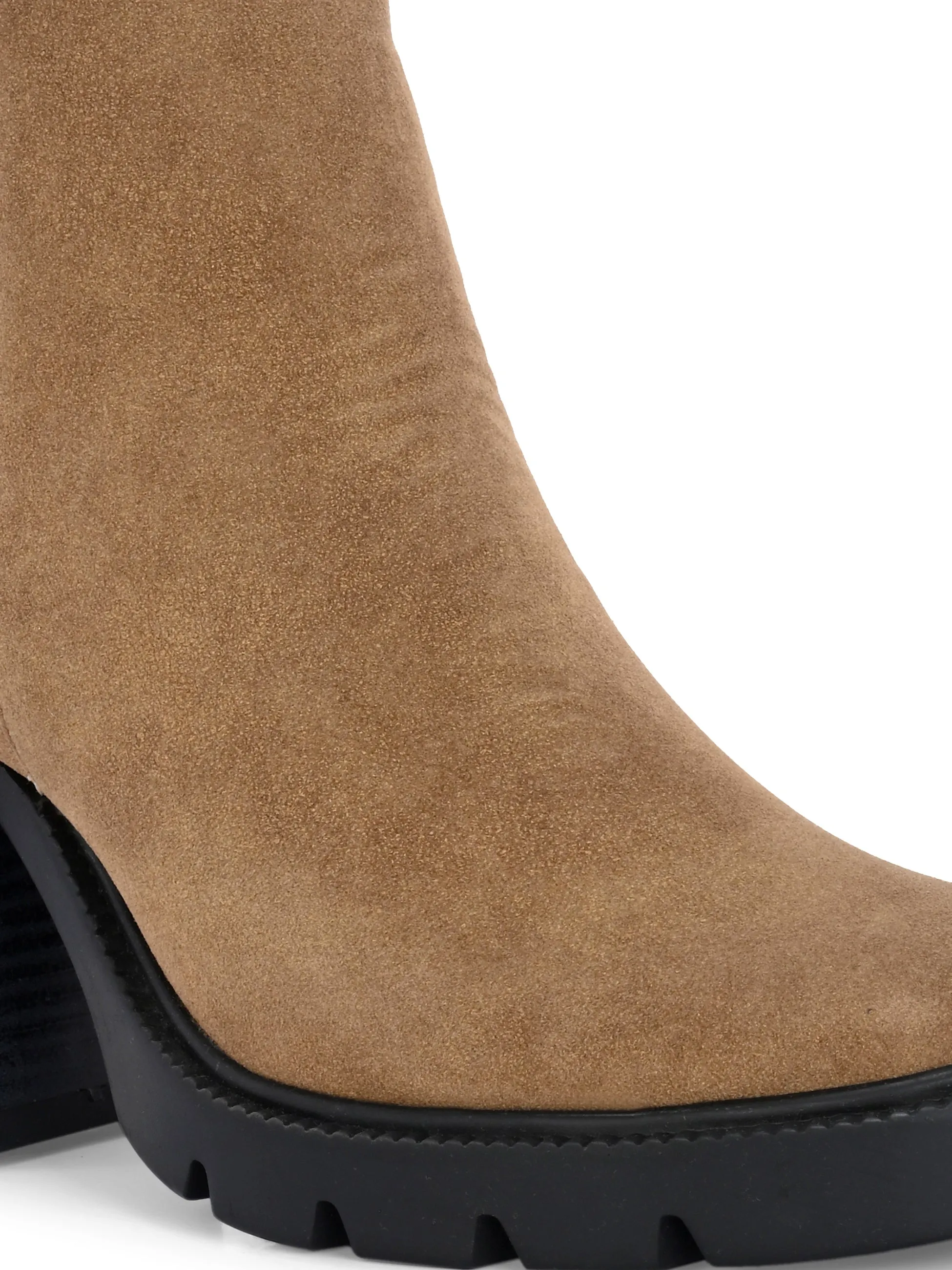 EL PASO Women Faux Leather Casual Chelsea Boots