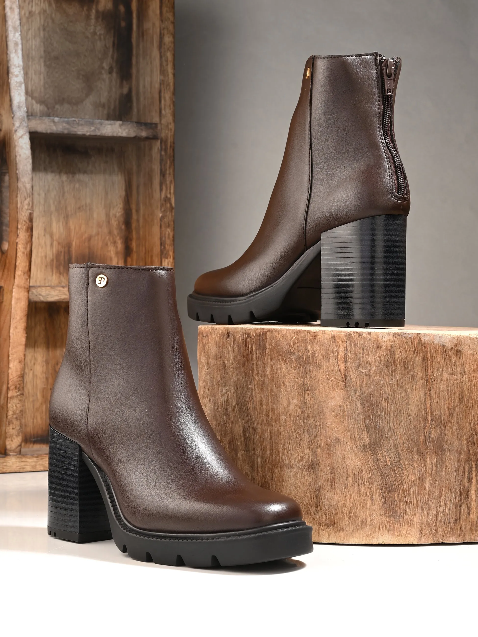 EL PASO Women Faux Leather Casual Chelsea Boots