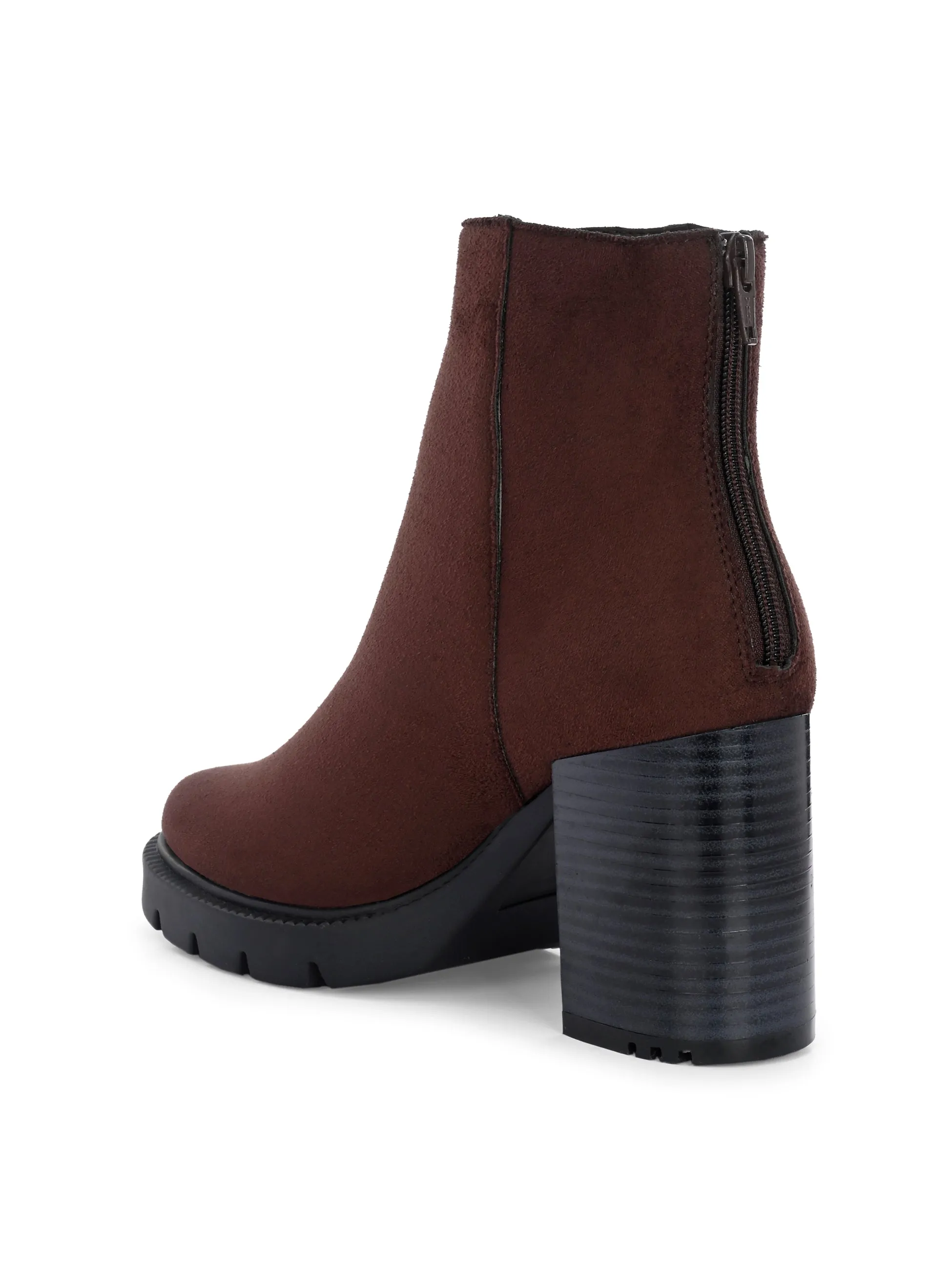EL PASO Women Faux Leather Casual Chelsea Boots