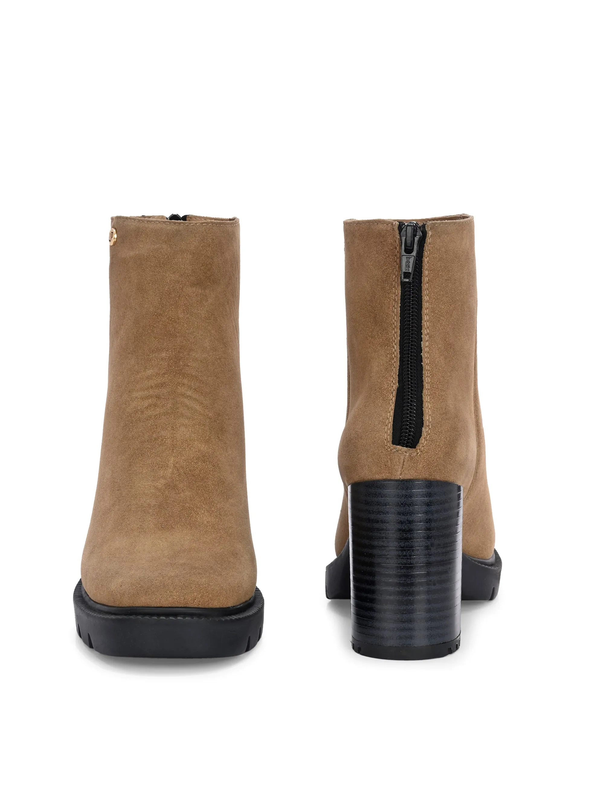 EL PASO Women Faux Leather Casual Chelsea Boots