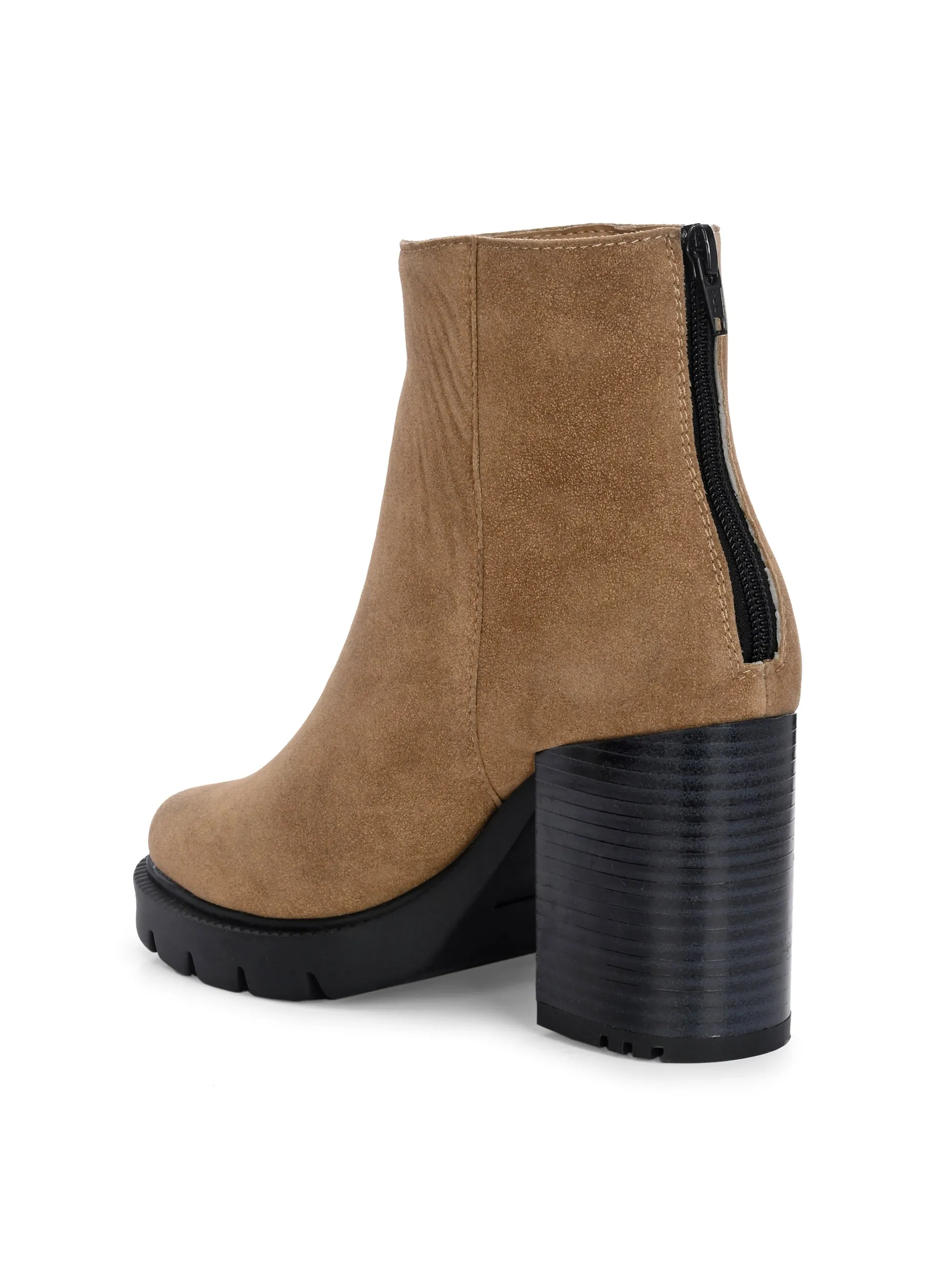 EL PASO Women Faux Leather Casual Chelsea Boots