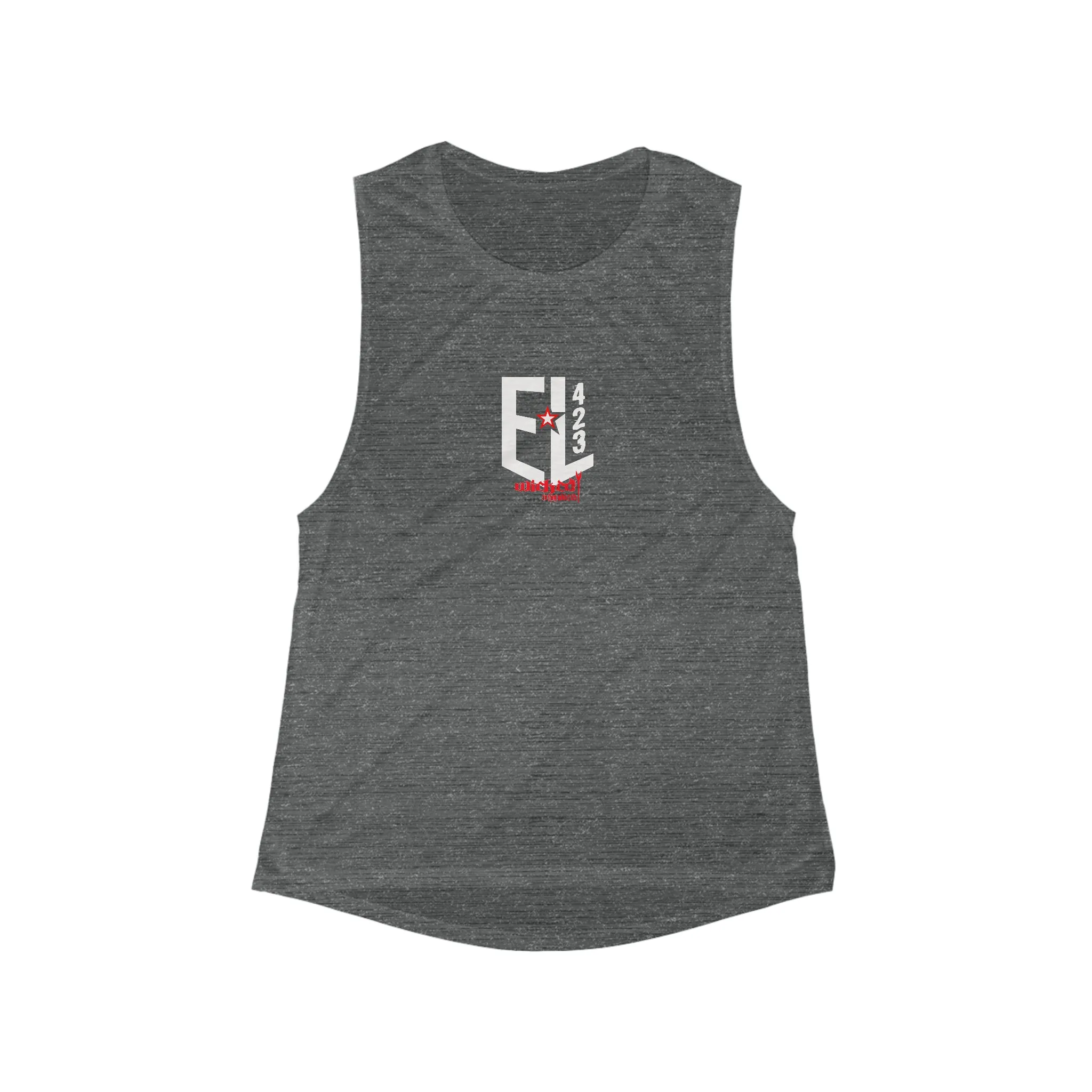 EL423 Electric 3D/ Flowy Scoop Muscle Tank