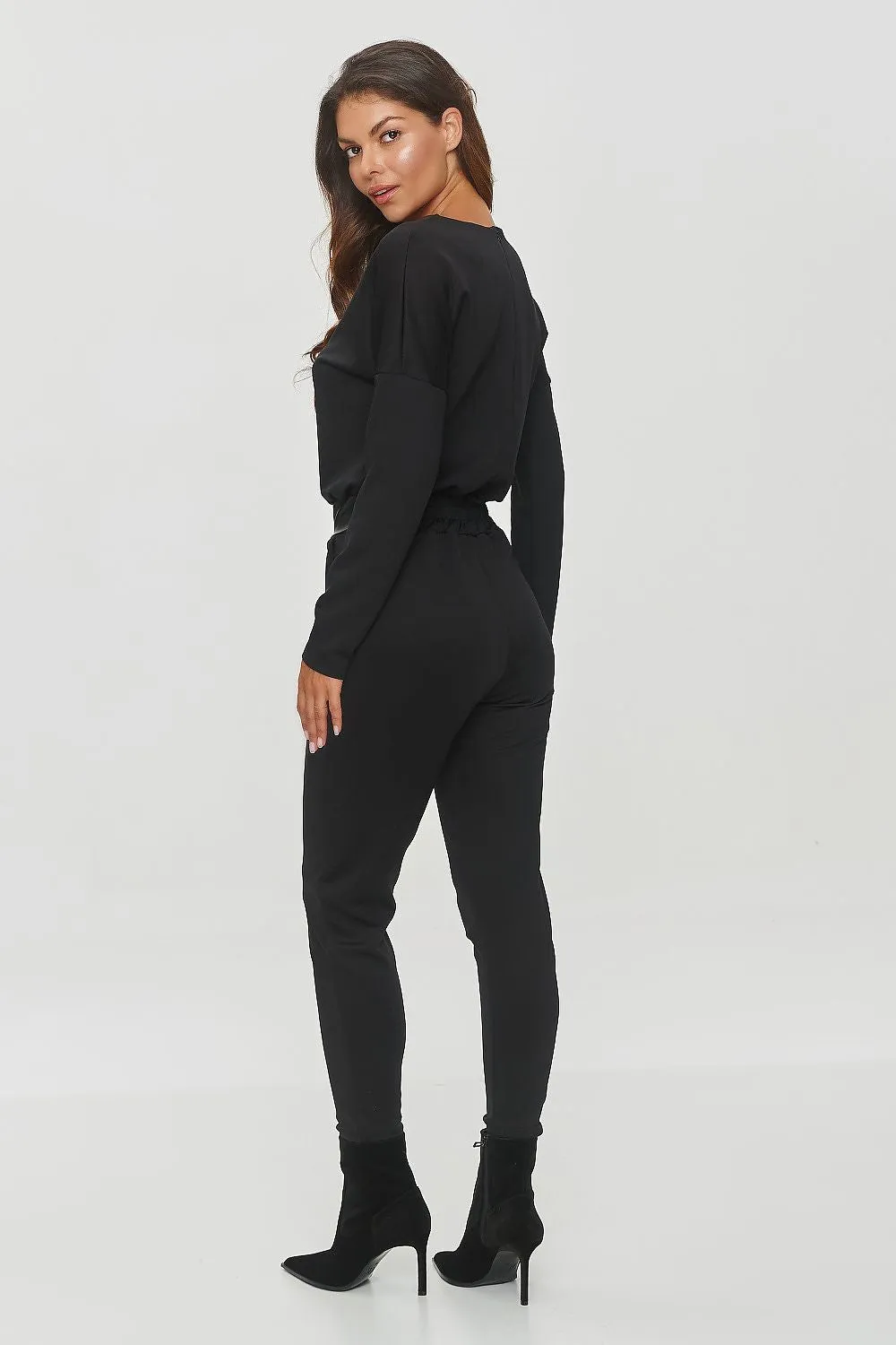 Elegant V-Neck Jumpsuit with Belt