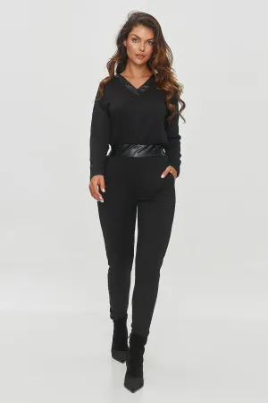 Elegant V-Neck Jumpsuit with Belt