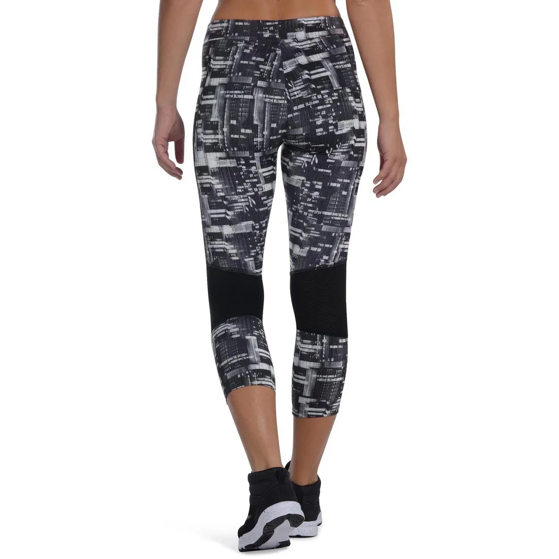 Energy Xtrem Women's Breathable Cardio 7/8 Leggings - Black / White Print