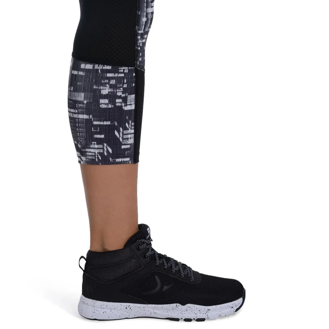 Energy Xtrem Women's Breathable Cardio 7/8 Leggings - Black / White Print