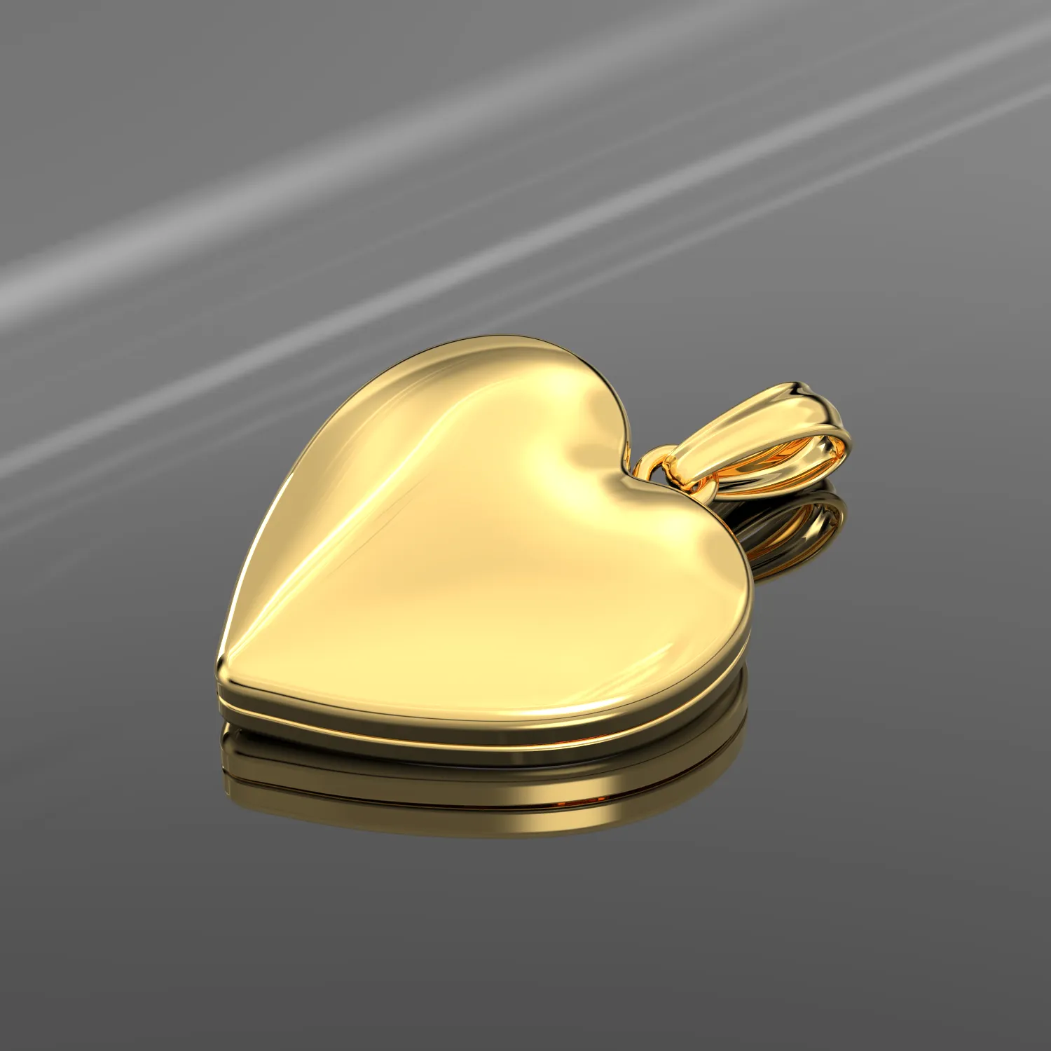 Engravable Personalized Ladies 14k Yellow Gold Polished Heart 2 Photo Locket Pendant Necklace, 20mm
