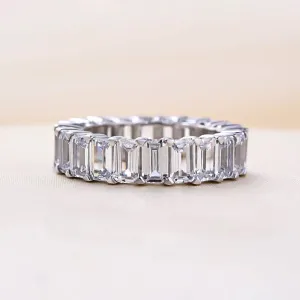 Eternity Emerald Cut Diamond Women's Wedding Band