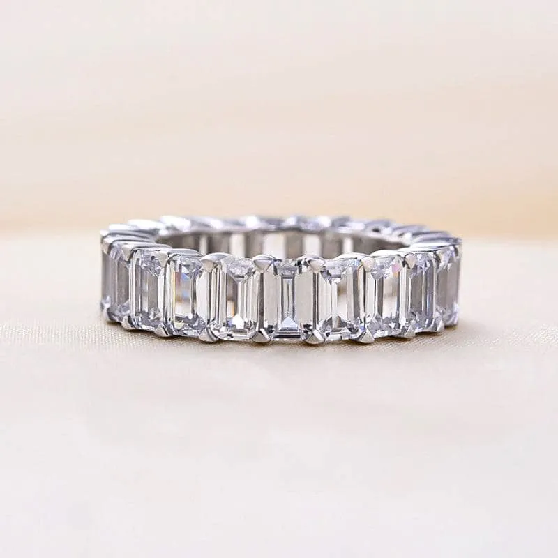 Eternity Emerald Cut Diamond Women's Wedding Band