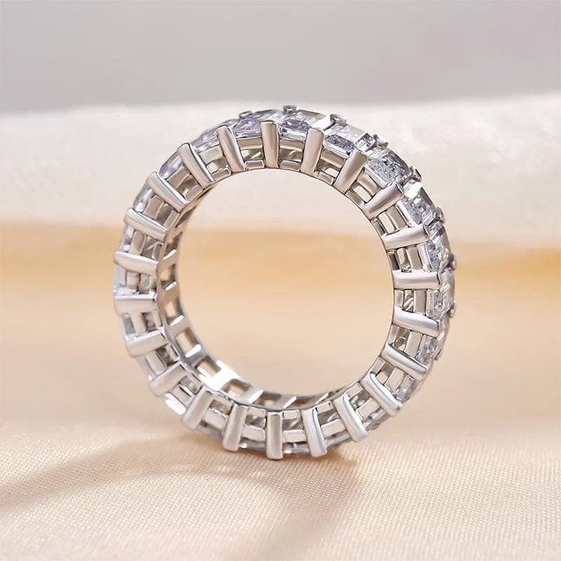 Eternity Emerald Cut Diamond Women's Wedding Band