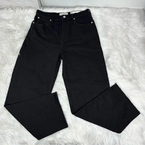 Everlane Women's NWT Black Raw Hem The Way High Minimalist Jean W29-30/ L27