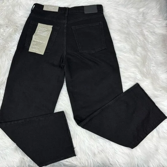 Everlane Women's NWT Black Raw Hem The Way High Minimalist Jean W29-30/ L27