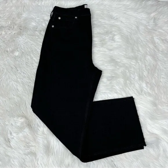 Everlane Women's NWT Black Raw Hem The Way High Minimalist Jean W29-30/ L27
