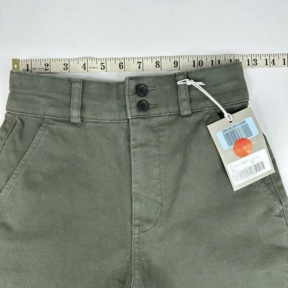 Everlane Women's NWT Kambaba Green The Twill Wide-Leg Pant 00/W24.25/L28.25