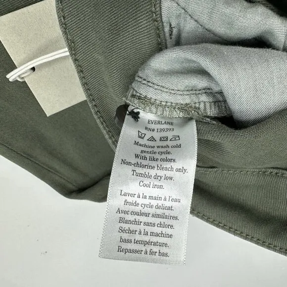 Everlane Women's NWT Kambaba Green The Twill Wide-Leg Pant 00/W24.25/L28.25