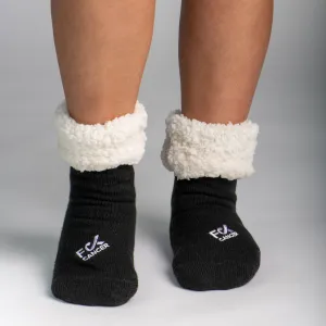 F Cancer x Pudus Classic Slipper Socks | Black