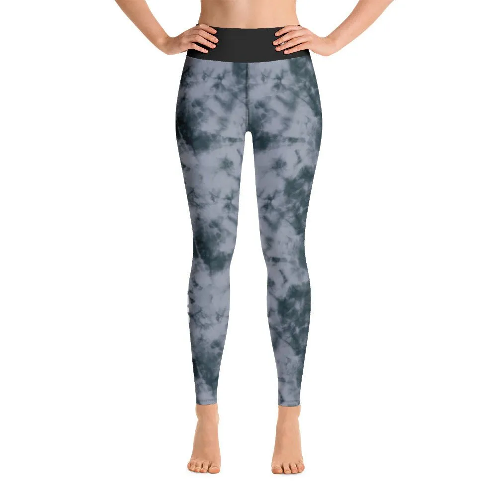 Farris Wheel Tie-Dye Yoga Leggings (Grey)