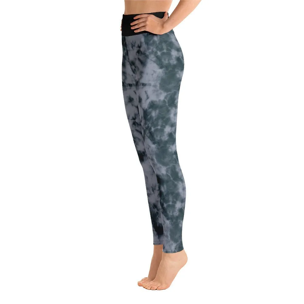 Farris Wheel Tie-Dye Yoga Leggings (Grey)