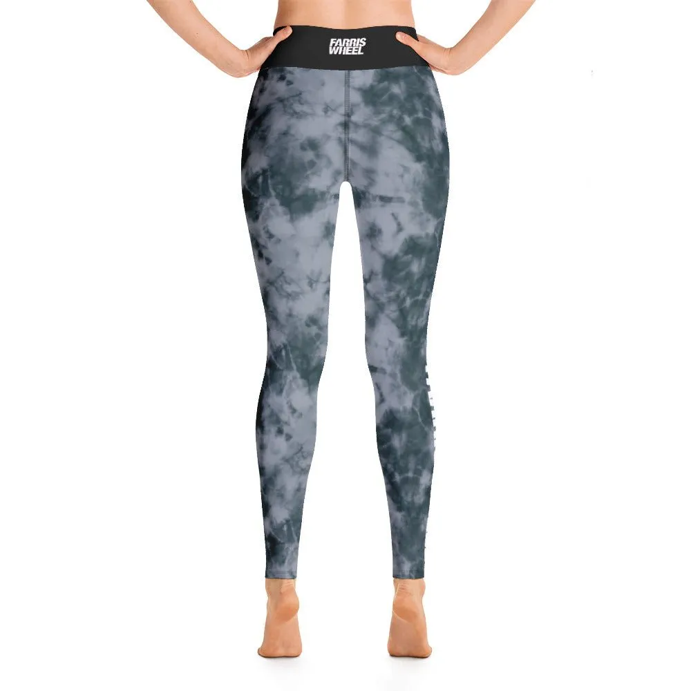 Farris Wheel Tie-Dye Yoga Leggings (Grey)