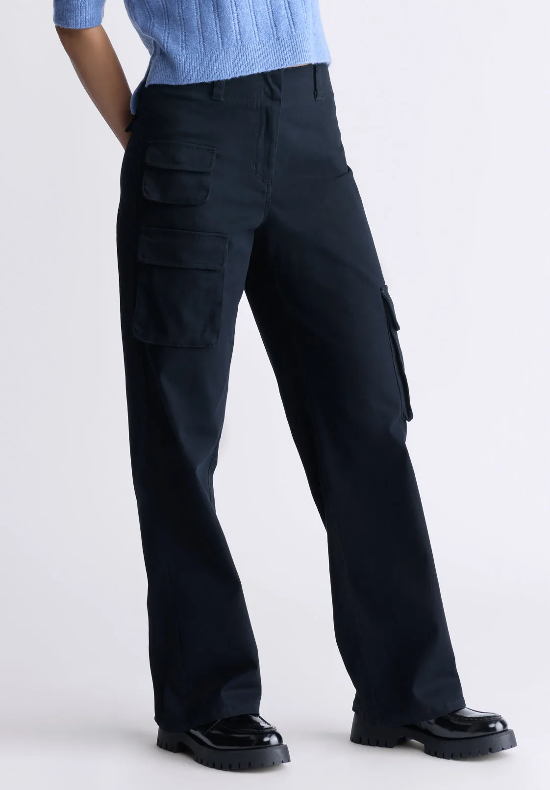 Fellie Women's Cargo Pants, Black  - WB0011F