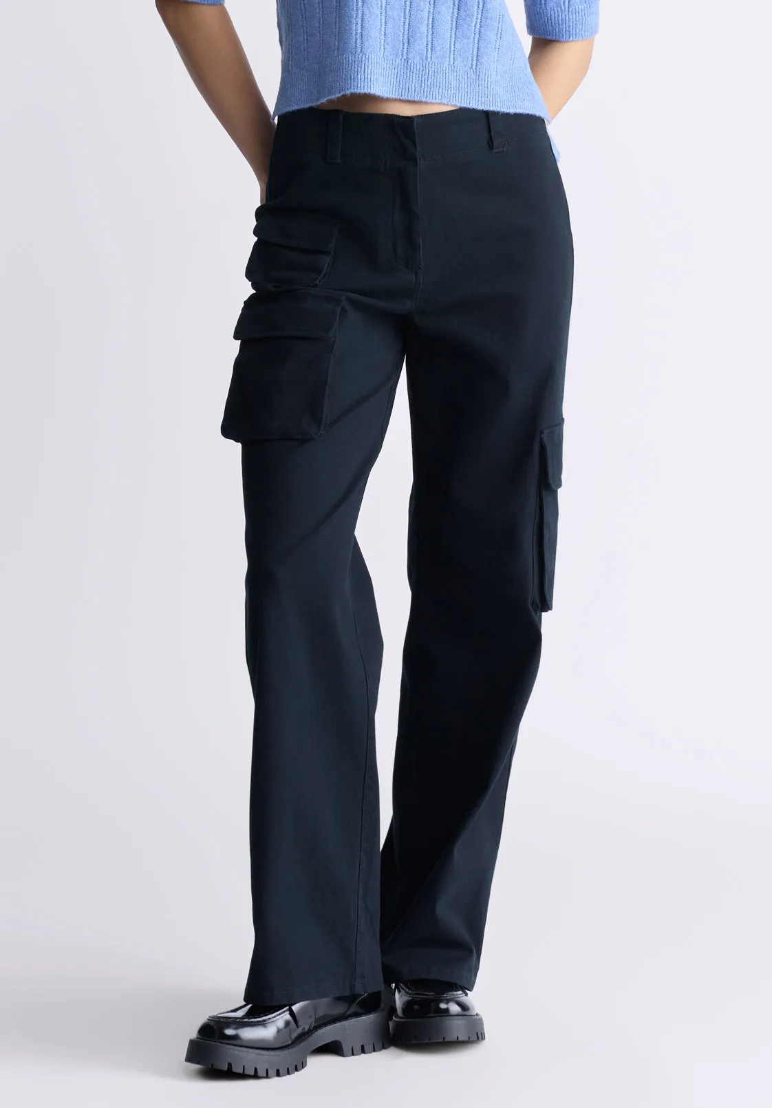 Fellie Women's Cargo Pants, Black  - WB0011F