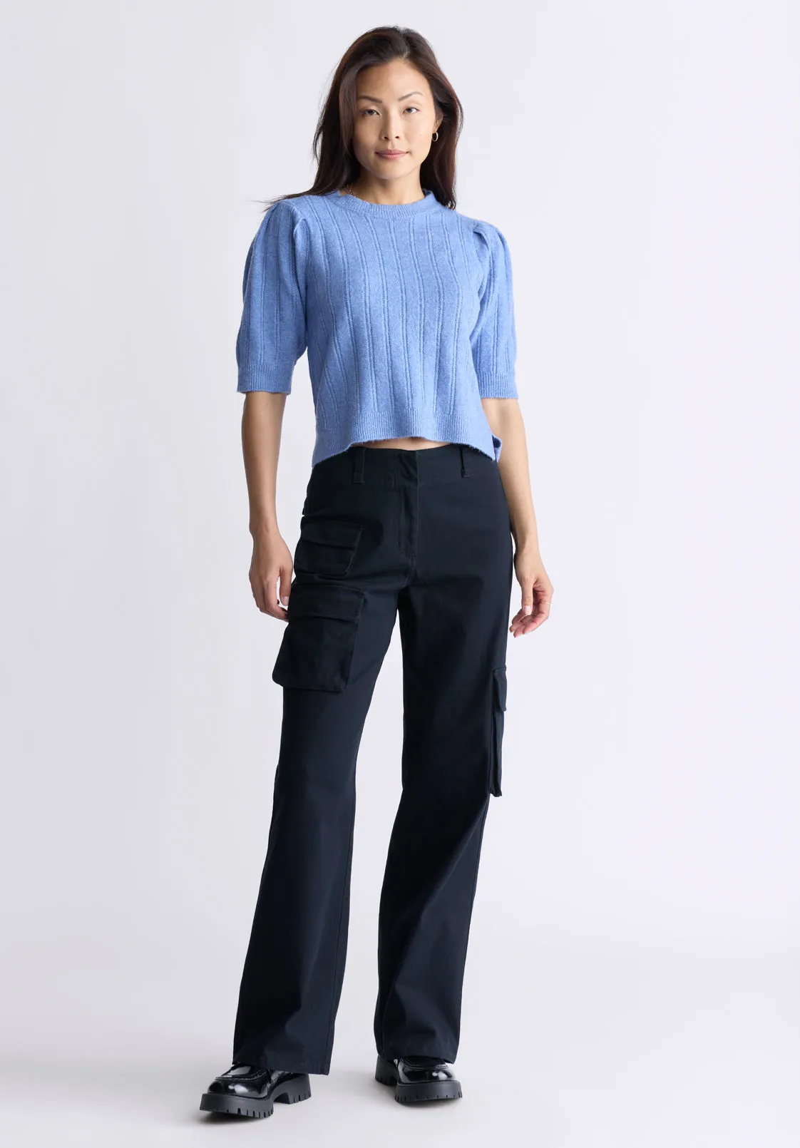 Fellie Women's Cargo Pants, Black  - WB0011F
