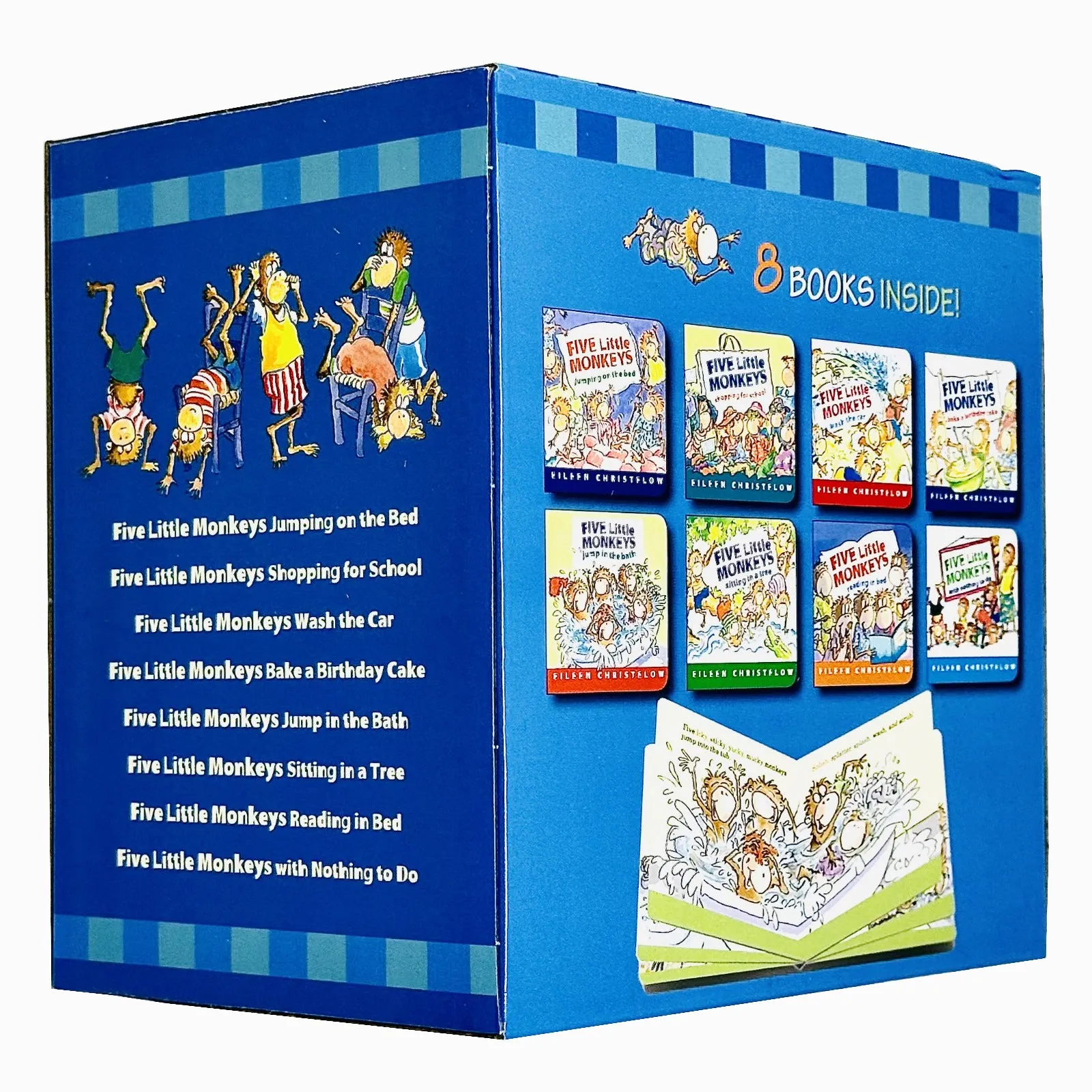 Five Little Monkeys Adventures 8 Books Collection Box Set By Eileen Christelow (Jumping on the Bed)