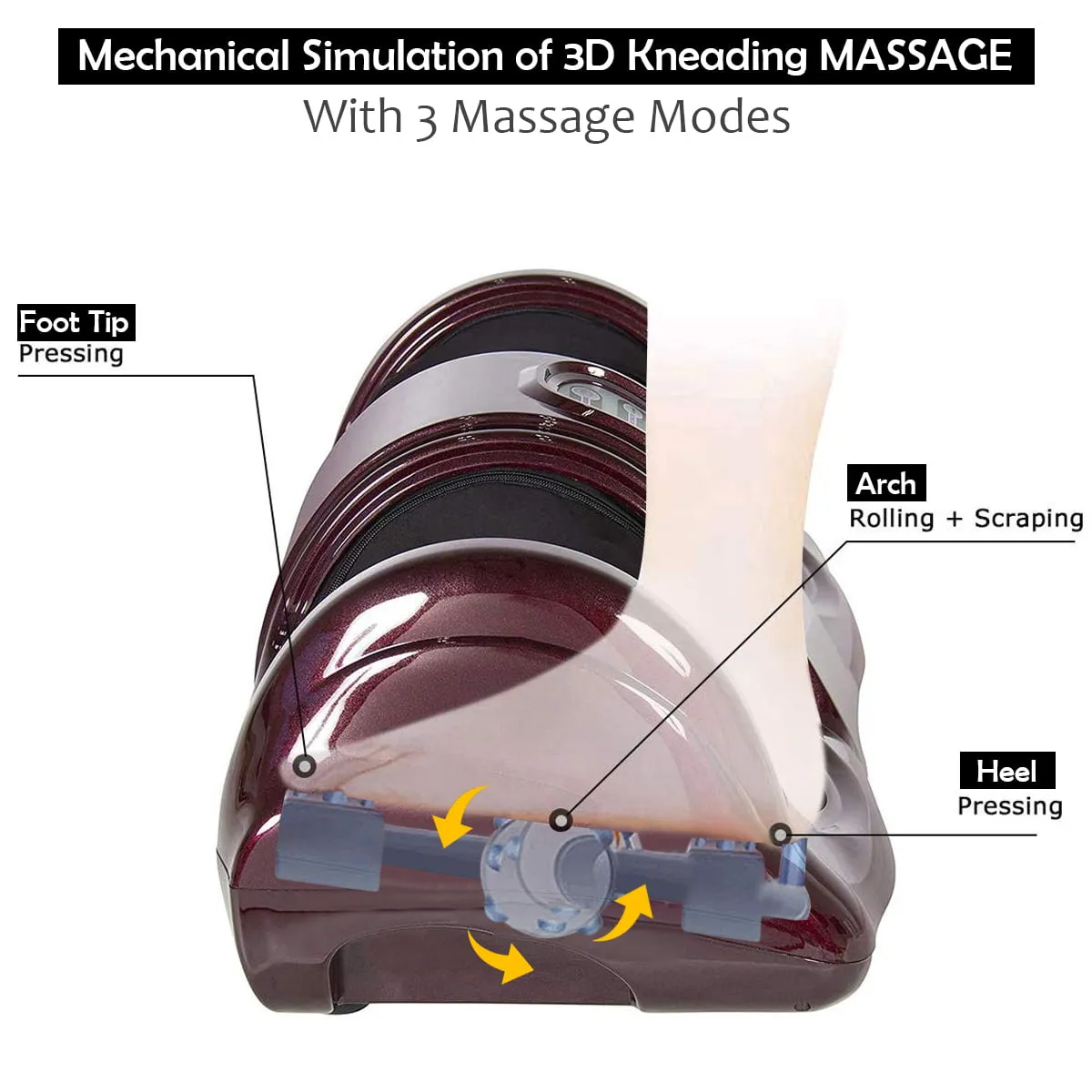 Foot Massager Kneading & Rolling Leg Calf Ankle w/Remote