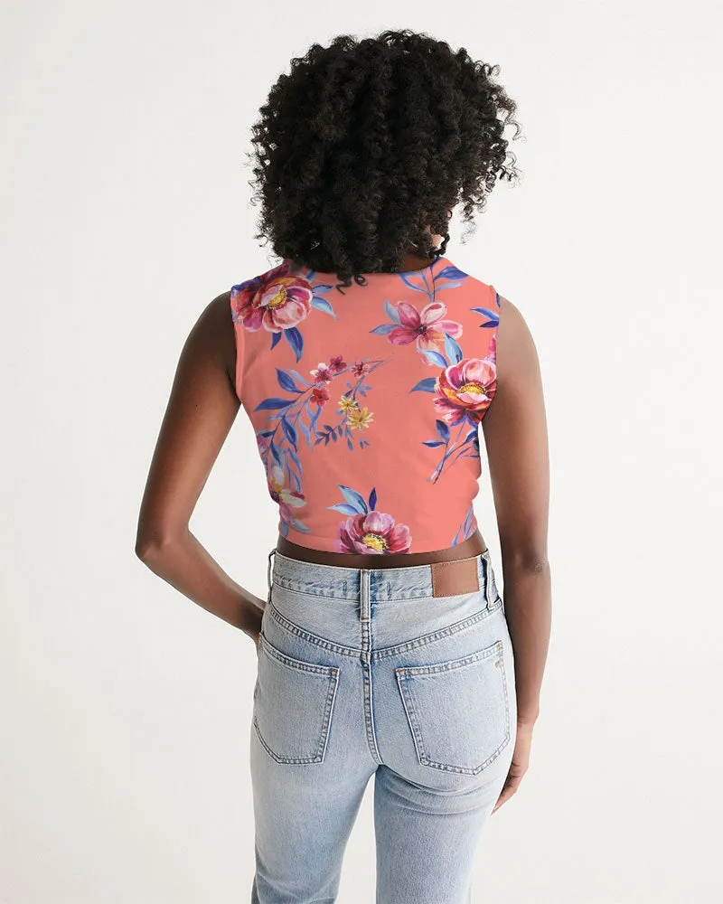 Forbidden Floral  Women's Twist-Front Tank