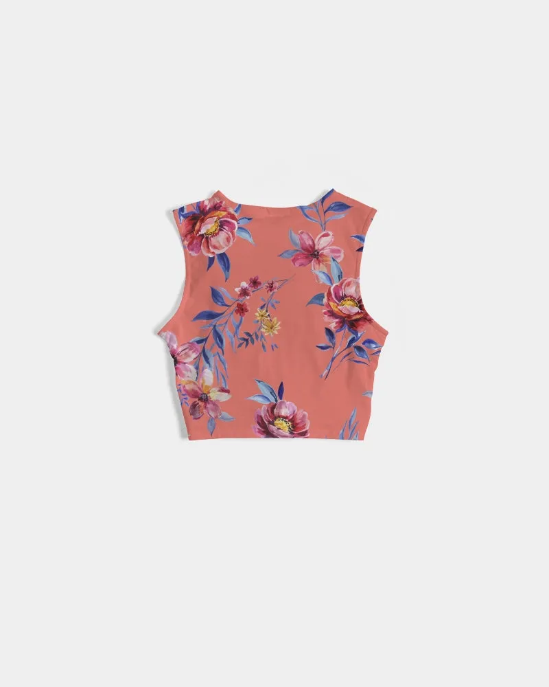 Forbidden Floral  Women's Twist-Front Tank