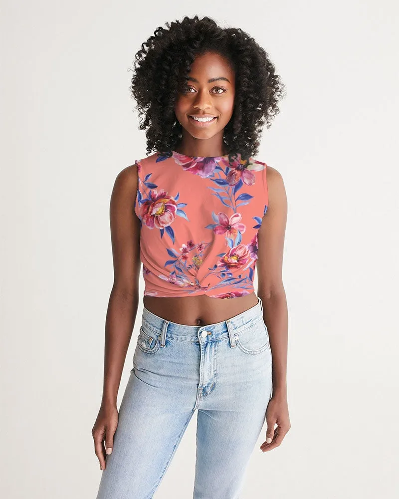 Forbidden Floral  Women's Twist-Front Tank