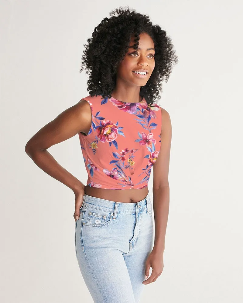 Forbidden Floral  Women's Twist-Front Tank