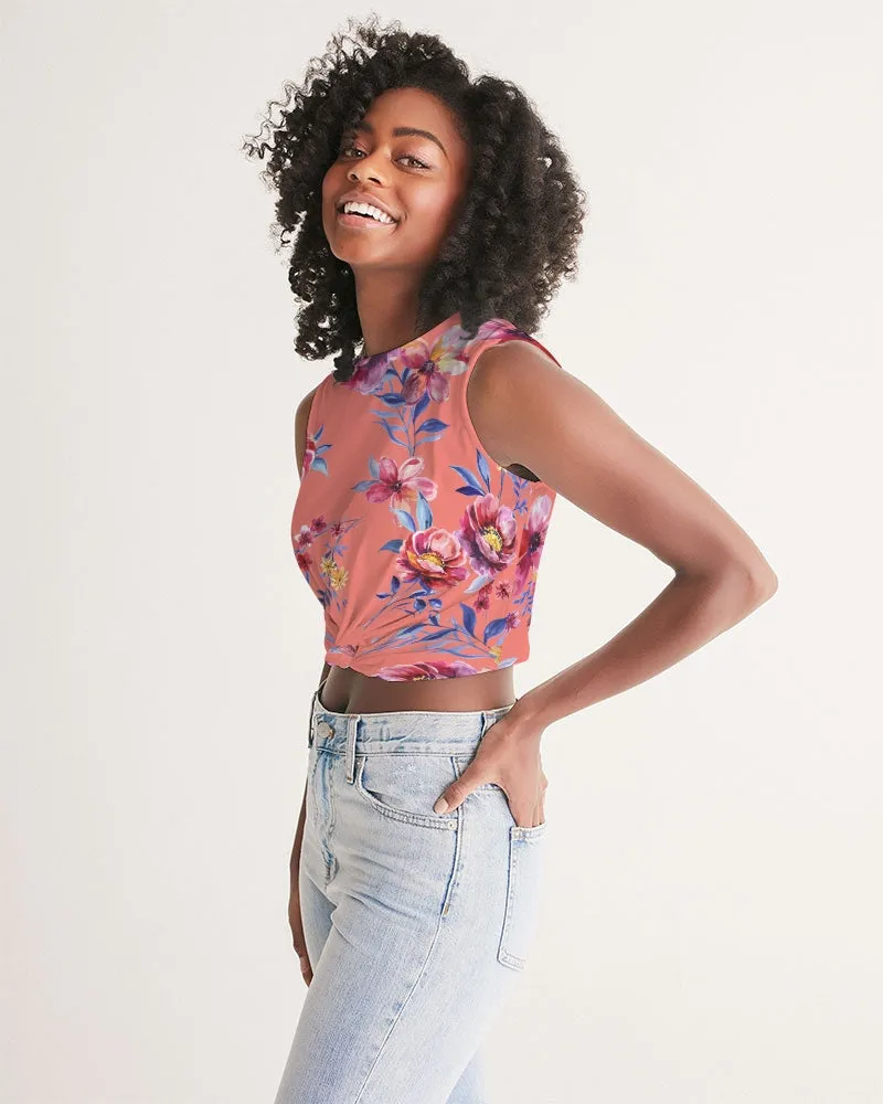 Forbidden Floral  Women's Twist-Front Tank