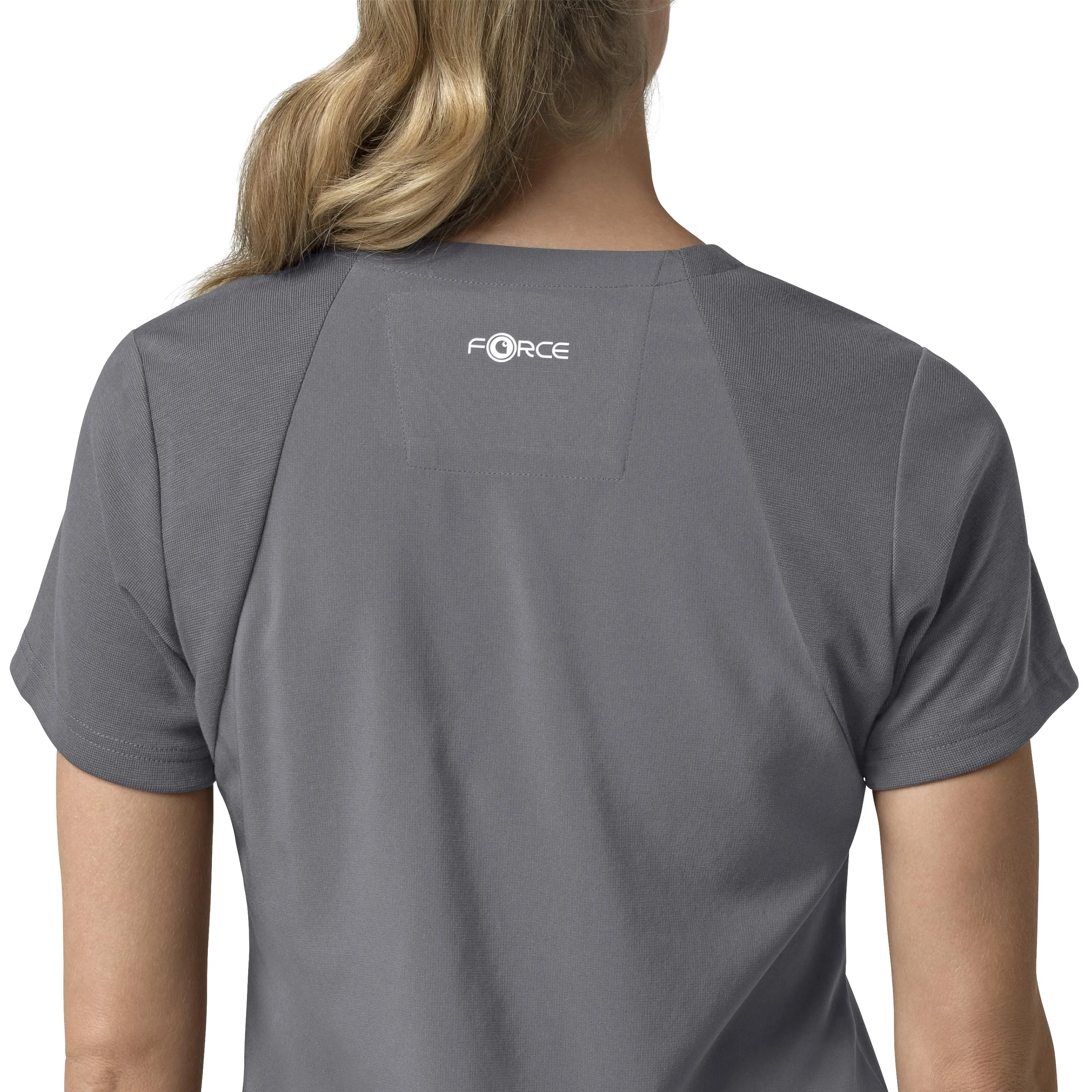 Force Cross-Flex C13210 Flex Panel V-Neck Scrub Top Pewter