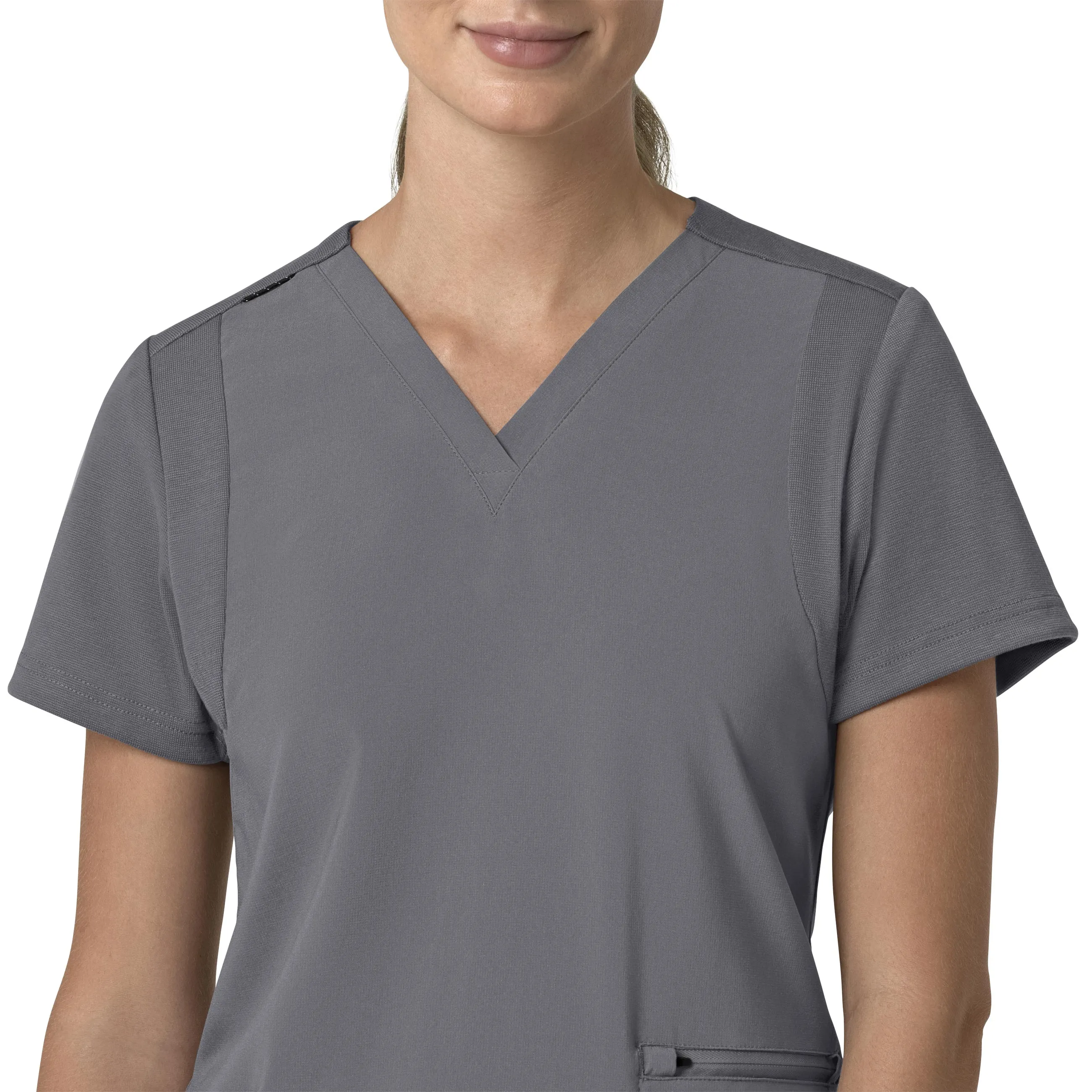 Force Cross-Flex C13210 Flex Panel V-Neck Scrub Top Pewter