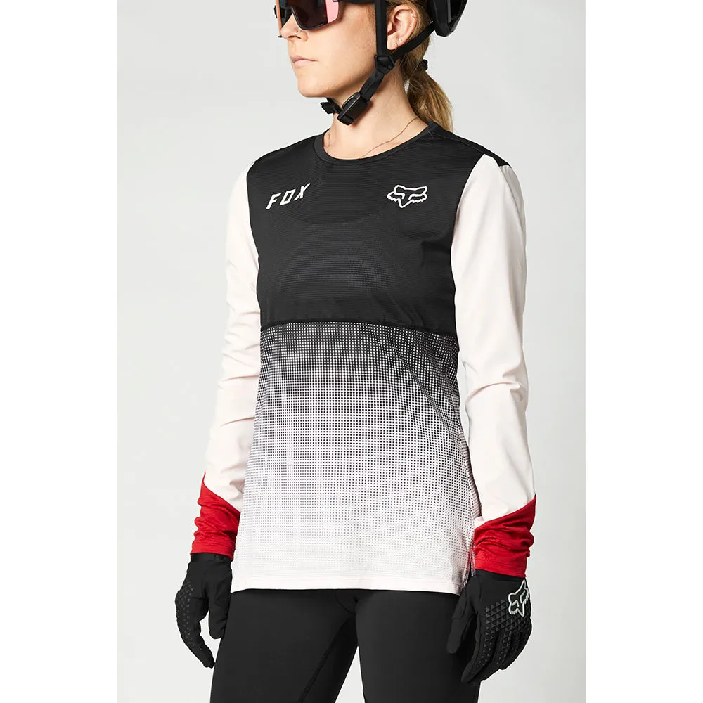 Fox Womens Flexair Ls Jersey - Black/Pink L