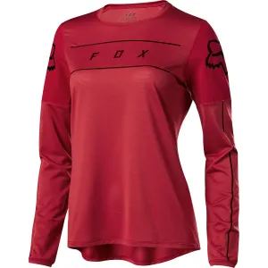 Fox Womens Flexair Ls Jersey - Cardinal XL