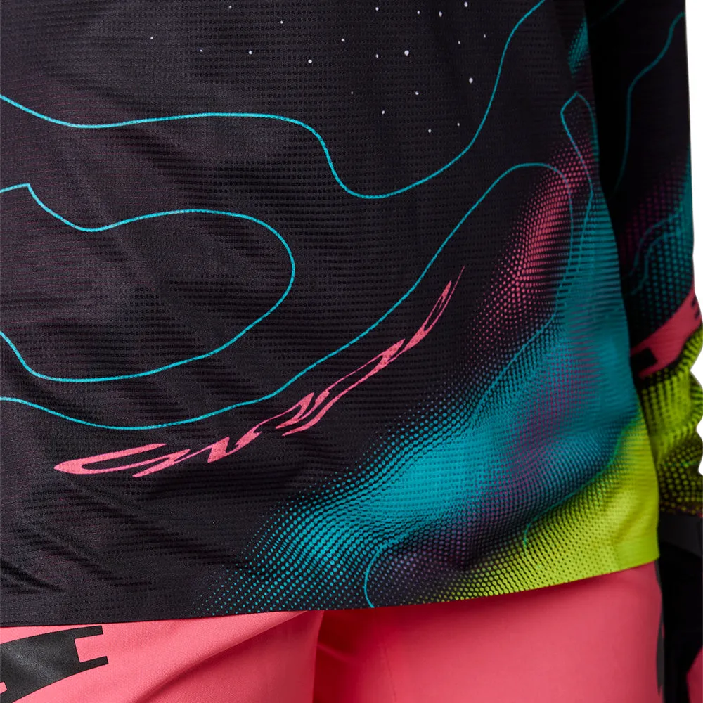 Fox Womens Flexair Ls Jersey Lunar [Black/Pink]